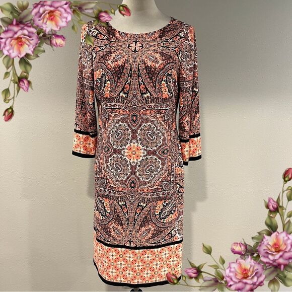 Elegant Paisley Print Dress - Picture 1 of 12